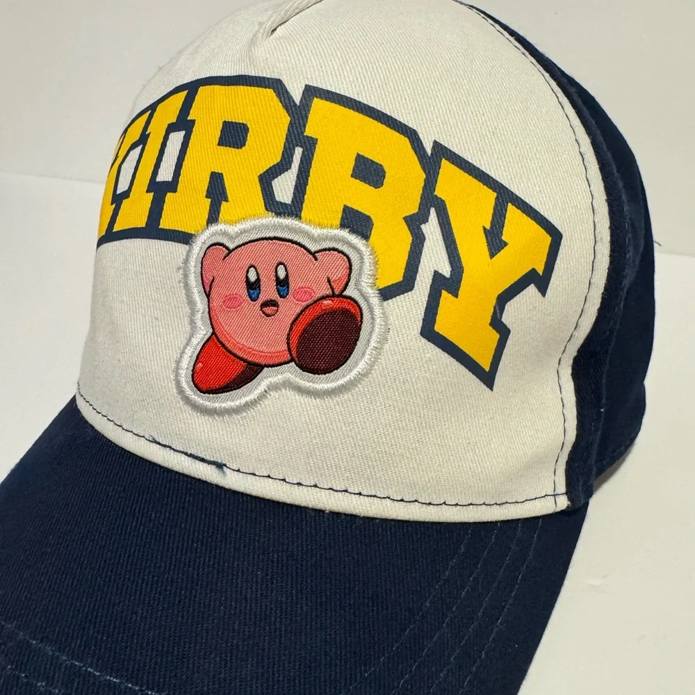 Kirby Nintendo Baseball Hat Blue White 100% Cotton Adjustable One Size